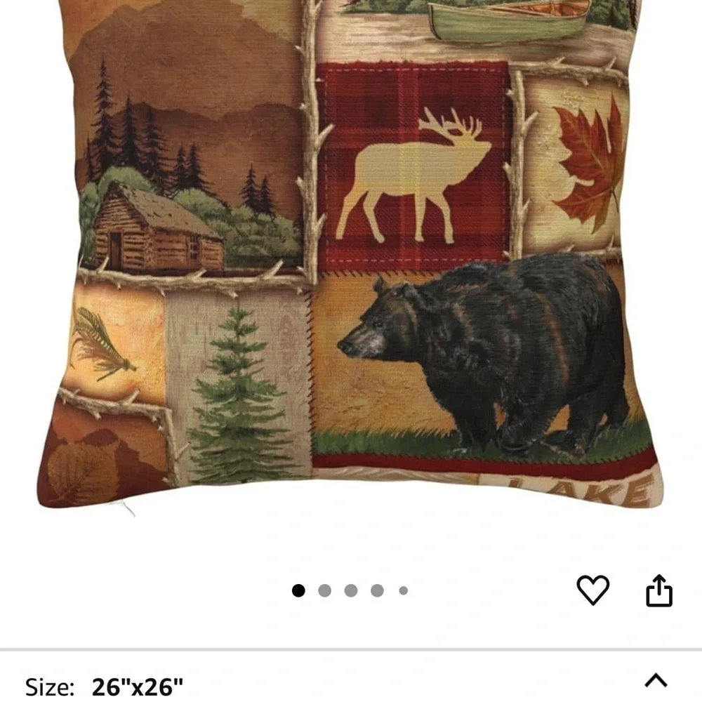Rustic Wildlife Throw Pillow covers